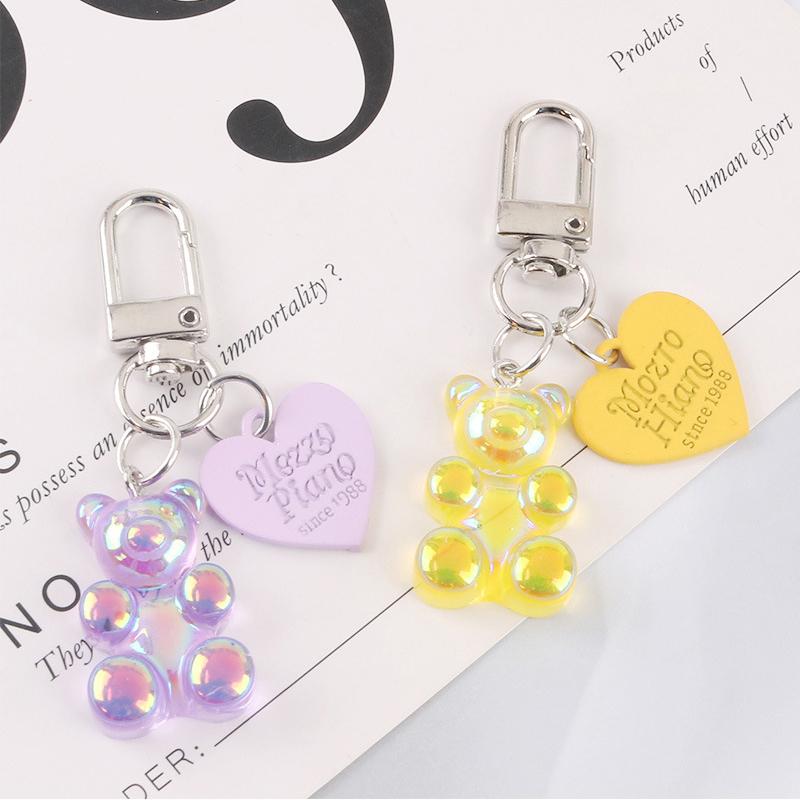 Keychains Heart Bear Keychain Fashion Colorful Women Girl Gummy Handbag Keyring Cute Pendant Charms Key Chains Gifts Charm Pouch
Keychains Heart Bear Keychain Fashion Colorful Women Girl Gummy Handbag Keyring Cute Pendant Charms Key Chains Gifts Charm Pouch