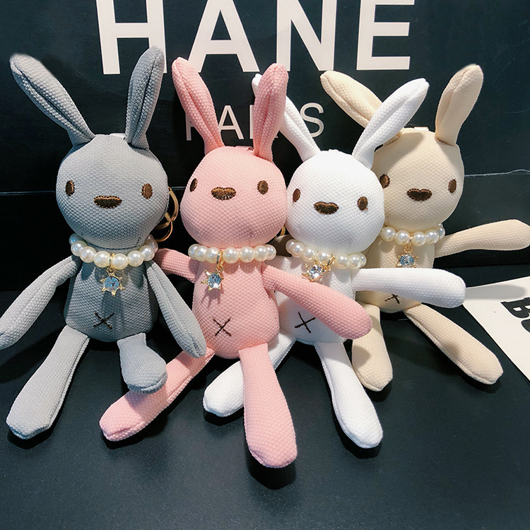 cute rabbit keychain creative cartoon doll accessories japanese and korean car bag pendant gift, Silver
cute rabbit keychain creative cartoon doll accessories japanese and korean car bag pendant gift, Silver