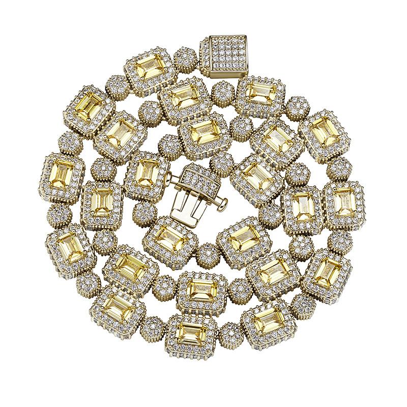 Chains Hip Hop Bling Iced Out Beads Geometric Square CZ Stone Tennis Chain Cubic Zirconia Chokers Necklaces For Men Jewelry, Silver
Chains Hip Hop Bling Iced Out Beads Geometric Square CZ Stone Tennis Chain Cubic Zirconia Chokers Necklaces For Men Jewelry, Silver