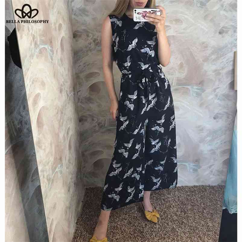 Summer printed jumpsuit women sleeveless sashes palysuit female wide leg Ladies Casual playsuit 210519, Model f
Summer printed jumpsuit women sleeveless sashes palysuit female wide leg Ladies Casual playsuit 210519, Model f