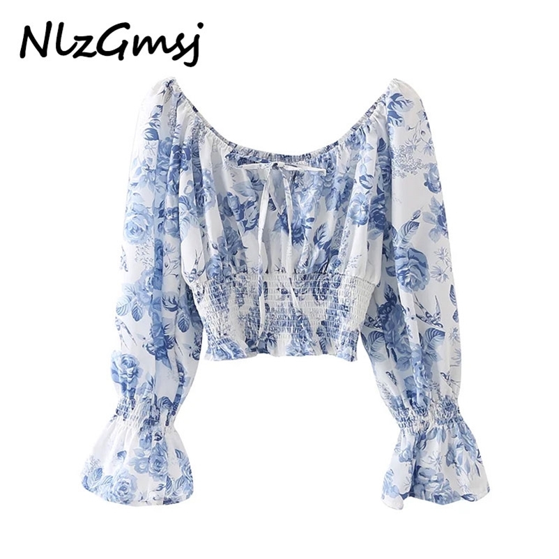 Blouse Woman Floral Top Women Sweet Square Neck Long Sleeve Drawstring Crop Autumn Party 06 210628, As picture
Blouse Woman Floral Top Women Sweet Square Neck Long Sleeve Drawstring Crop Autumn Party 06 210628, As picture