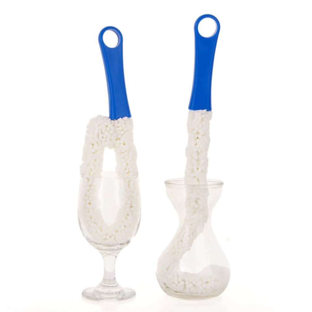 Soft Foam Wine Bottle Brush For Decanter Cups Flexible Dust Cleaning Brush Win Bar Set Cleaner Glass Brush