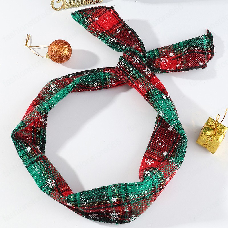 Christmas Style Elastic Hair Bands Women Fashion Striped Bow Headband Korean Style Festival Bowknot Headwear Hair Accessories