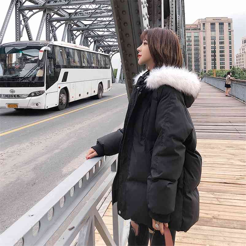 Women Short Parkas Loose Cotton Coats Faux Fur Collar Warm Snow Jackets Winter Casual Hooded Korean Outwears 210519, Beige
Women Short Parkas Loose Cotton Coats Faux Fur Collar Warm Snow Jackets Winter Casual Hooded Korean Outwears 210519, Beige