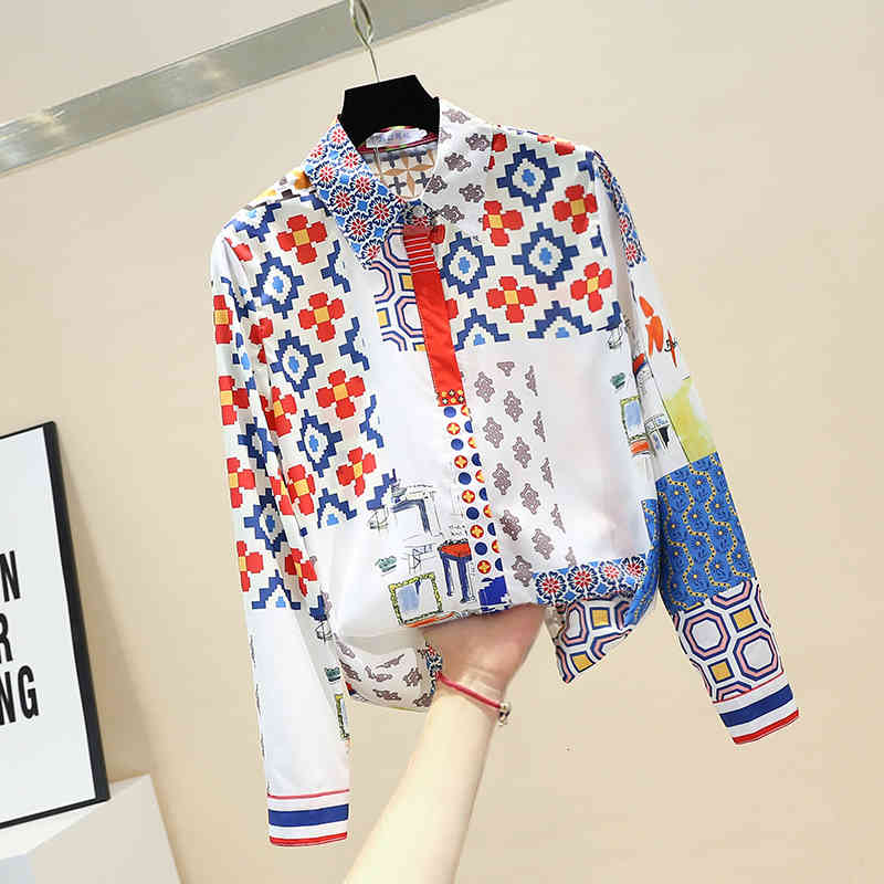 suits Women Fashion Pattern Printed Shirt Blouses Mujer Blusa Feminina Bluzki Damskie Top Shirts, White
suits Women Fashion Pattern Printed Shirt Blouses Mujer Blusa Feminina Bluzki Damskie Top Shirts, White