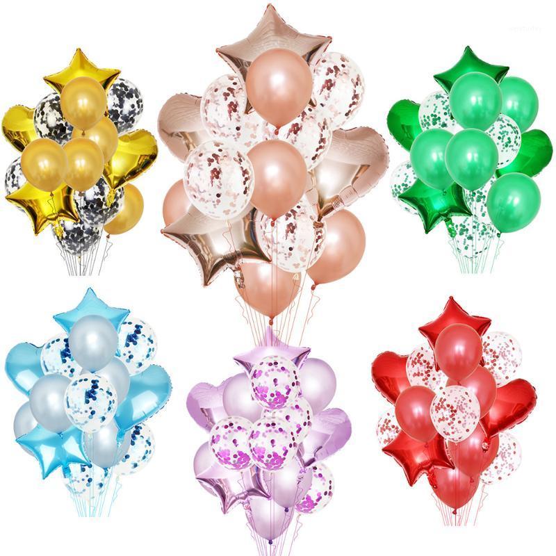Party Decoration 14Pcs 12inch Confetti Latex Balloons 18inch Heart Star Foil Balloon Happy Birthday Decorations Wedding Festival Supplise
Party Decoration 14Pcs 12inch Confetti Latex Balloons 18inch Heart Star Foil Balloon Happy Birthday Decorations Wedding Festival Supplise