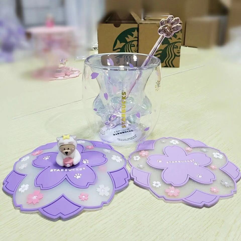 Limited Edition Starbucks Cute Purple Cat Foot Paw Mug with Coaster Lids and Stirring Rod Double Wall Glass Water Bottle
Limited Edition Starbucks Cute Purple Cat Foot Paw Mug with Coaster Lids and Stirring Rod Double Wall Glass Water Bottle