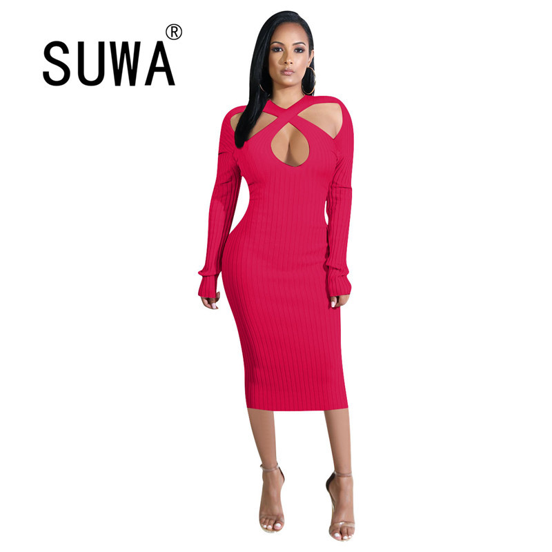 Solid Sexy Women Skinny Dress Shoulder Hollow Out Long Sleeve Bodycon Mid-Calf Dresses Suitable High Street Wear Autumn 210525, Pink
Solid Sexy Women Skinny Dress Shoulder Hollow Out Long Sleeve Bodycon Mid-Calf Dresses Suitable High Street Wear Autumn 210525, Pink