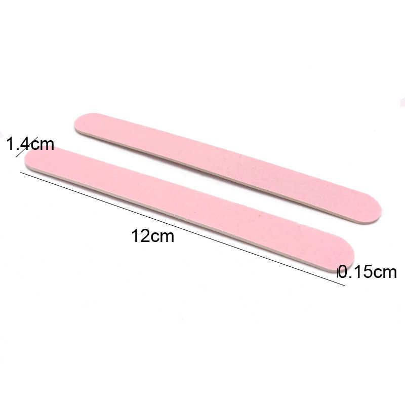 500pcs/set Professional Nail File 240/240 Grit Straight Wooden Buffer Disposable pilniki do paznokci Sandpaper 210630