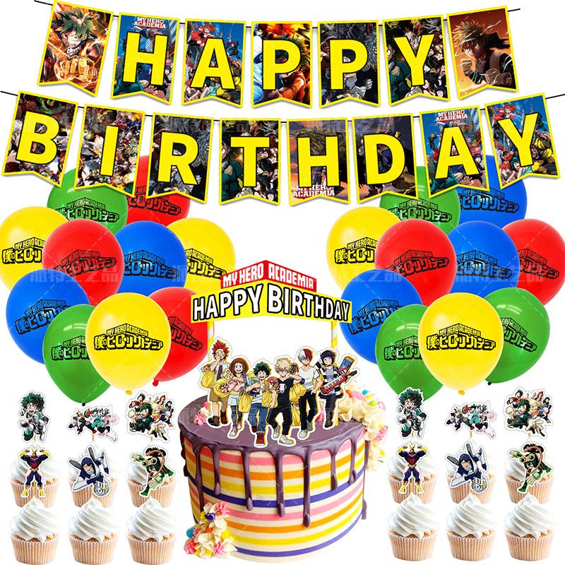 Party Decoration 1set My Hero Academia Balloon Midoriya Izuku Happy Birthday Banner Cake Topper Baby Shower Decorations Children's Toys
Party Decoration 1set My Hero Academia Balloon Midoriya Izuku Happy Birthday Banner Cake Topper Baby Shower Decorations Children's Toys