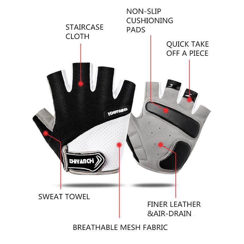 Nonslip Mtb Gloves Half Finger Road Ride Bike Glove Tenue Velo Pro Homme Accesorios Para Bicicleta Gym Men Guantes Moto Cycling