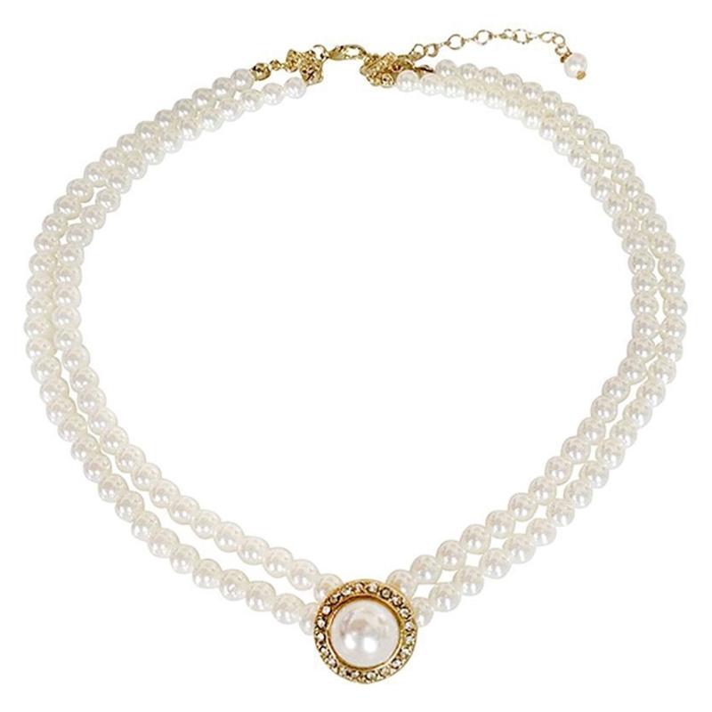 Chokers N58F European And American Retro Western Bride Wedding Necklace Double Pearl Simple All-match Accessories
Chokers N58F European And American Retro Western Bride Wedding Necklace Double Pearl Simple All-match Accessories
