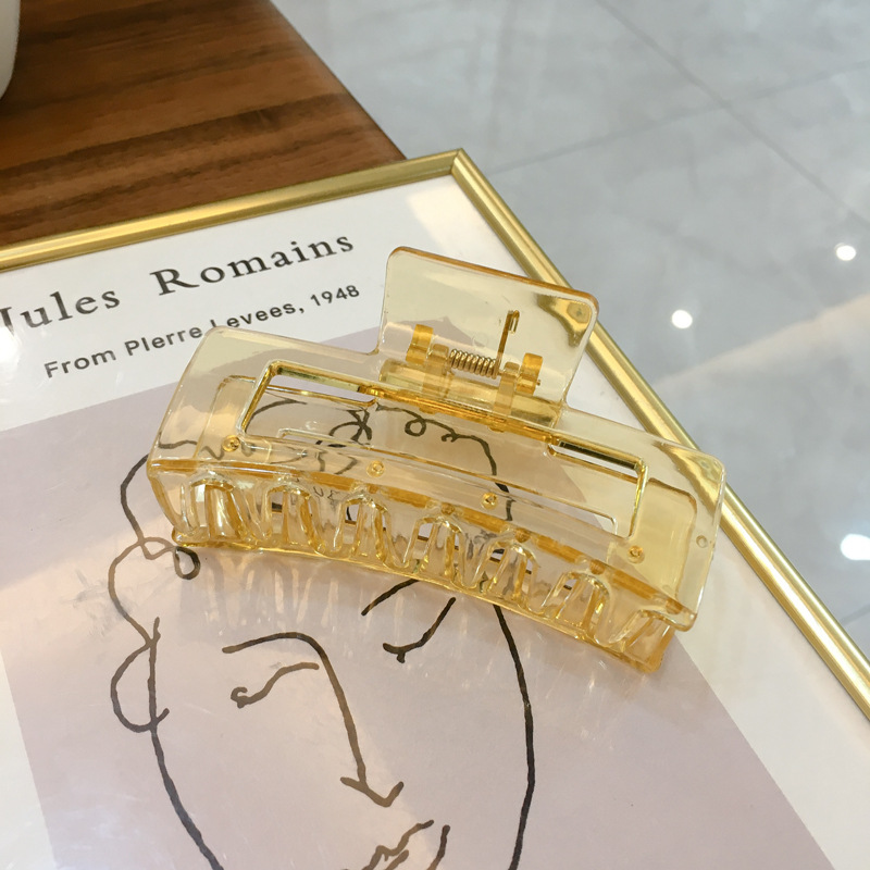 Length 8.6 CM Medium Size Square Translucent Hair Clamps Jelly Color Female Ponytail Scrunchies Hair Clips Claw Hollow Out Plastic Bath Headdress Hairpins
Length 8.6 CM Medium Size Square Translucent Hair Clamps Jelly Color Female Ponytail Scrunchies Hair Clips Claw Hollow Out Plastic Bath Headdress Hairpins
