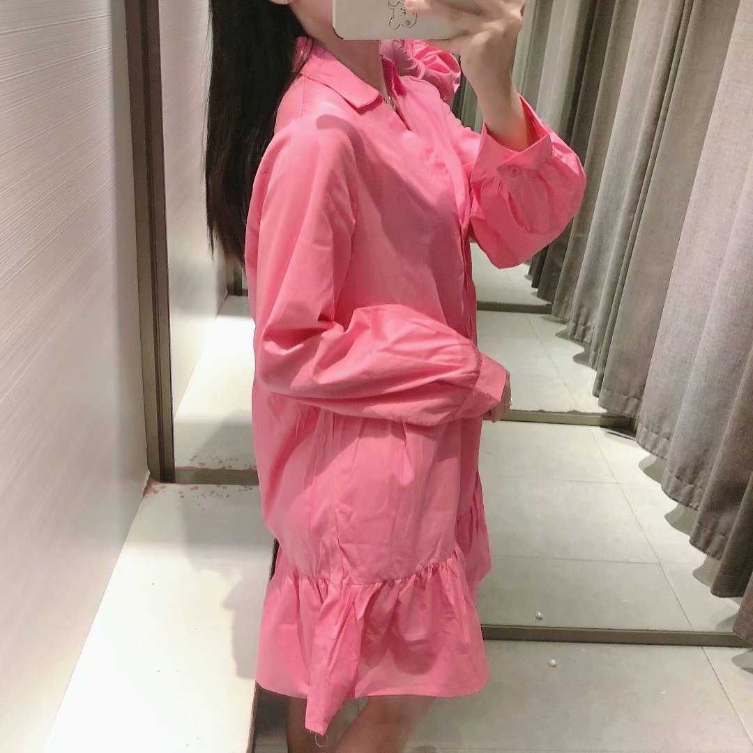 Summer Dress Women Puff Sleeves elegant Casual Fashion Chic Lady Woman Shirt Dress y2k Dresses 210709