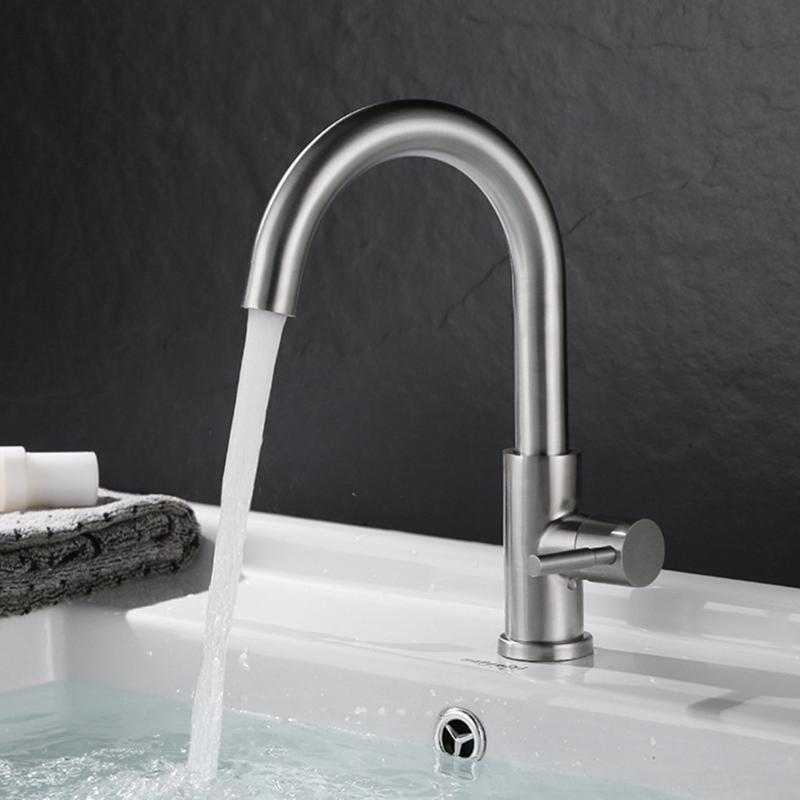 Bathroom Sink Faucets 304 Stainless Steel Basin Faucet Brushed Single Handle Cold And Mixer Tap Singles
Bathroom Sink Faucets 304 Stainless Steel Basin Faucet Brushed Single Handle Cold And Mixer Tap Singles