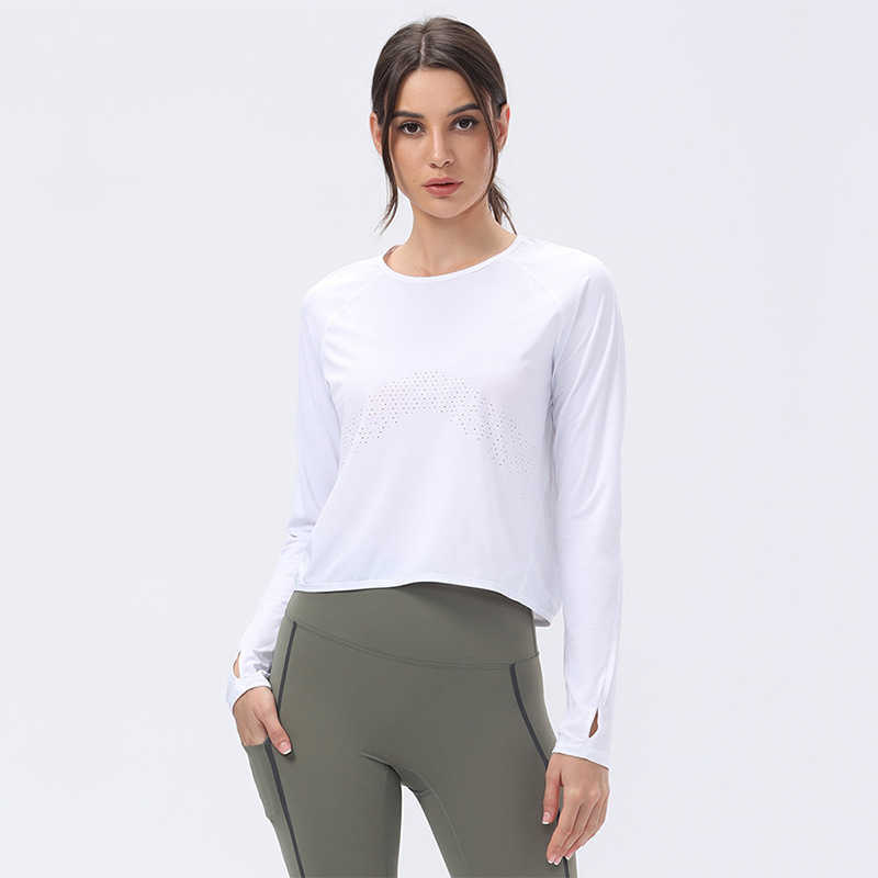 Yoga Tops Long Sleeve T-shirt Split Beautiful Back Half Sports Shirt Fashion Gym Clothes Clothes Women Blouses, White
Yoga Tops Long Sleeve T-shirt Split Beautiful Back Half Sports Shirt Fashion Gym Clothes Clothes Women Blouses, White