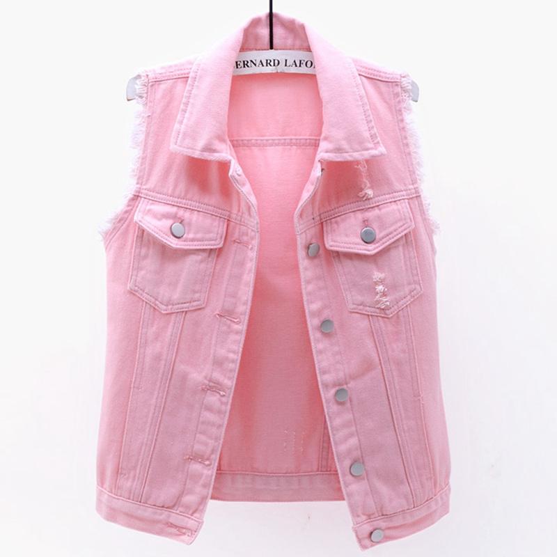 Women' Vests Spring Summer Denim Vest Women Short Frayed Sleeveless Jacket Ripped Cardigan Outerwear Plus Size 5XL Basic Mujer, Pink
Women' Vests Spring Summer Denim Vest Women Short Frayed Sleeveless Jacket Ripped Cardigan Outerwear Plus Size 5XL Basic Mujer, Pink