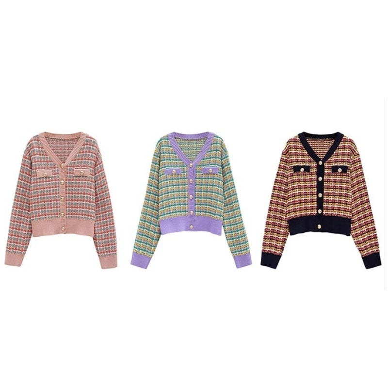 Autumn Korean Knitted Women Cardigans Sweaters Long Sleeve V-neck Single-breasted Vintage Elegant Fashion Tops 210514