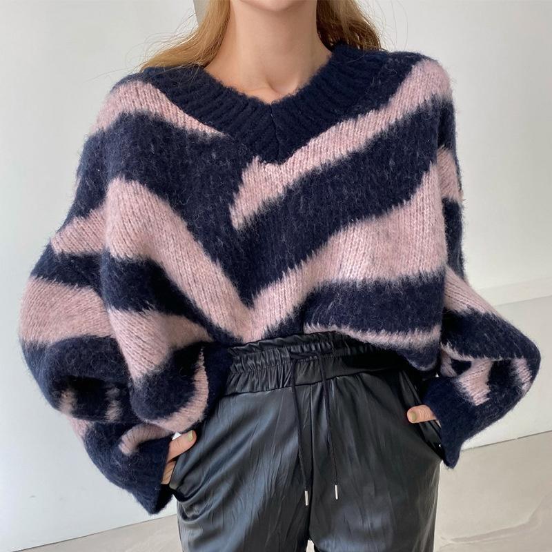 Women's Sweaters Korean Chic Autumn Winter Temperament V Foreman Horse Pattern Loose And Versatile Thick Warm Mohair Knitted Sweater, Pink
Women's Sweaters Korean Chic Autumn Winter Temperament V Foreman Horse Pattern Loose And Versatile Thick Warm Mohair Knitted Sweater, Pink