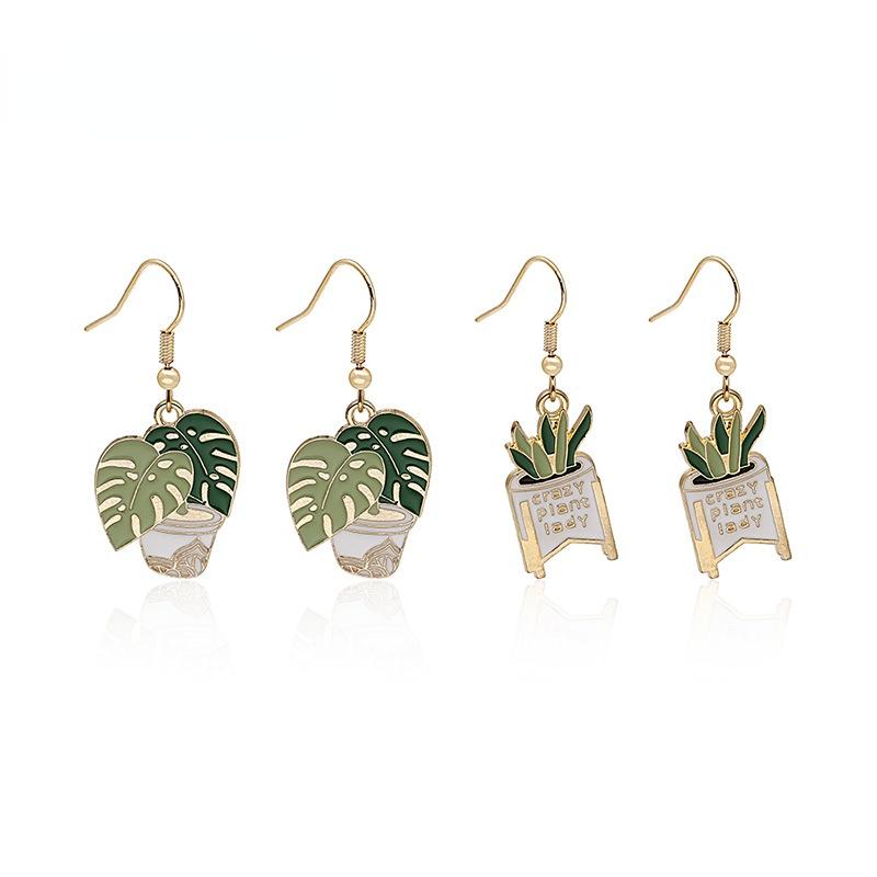 Dangle & Chandelier Y2K Cartoon Potted Green Plant Earrings Sweet And Fun Cute Leaf Student Summer Gift Jewelry, Silver
Dangle & Chandelier Y2K Cartoon Potted Green Plant Earrings Sweet And Fun Cute Leaf Student Summer Gift Jewelry, Silver