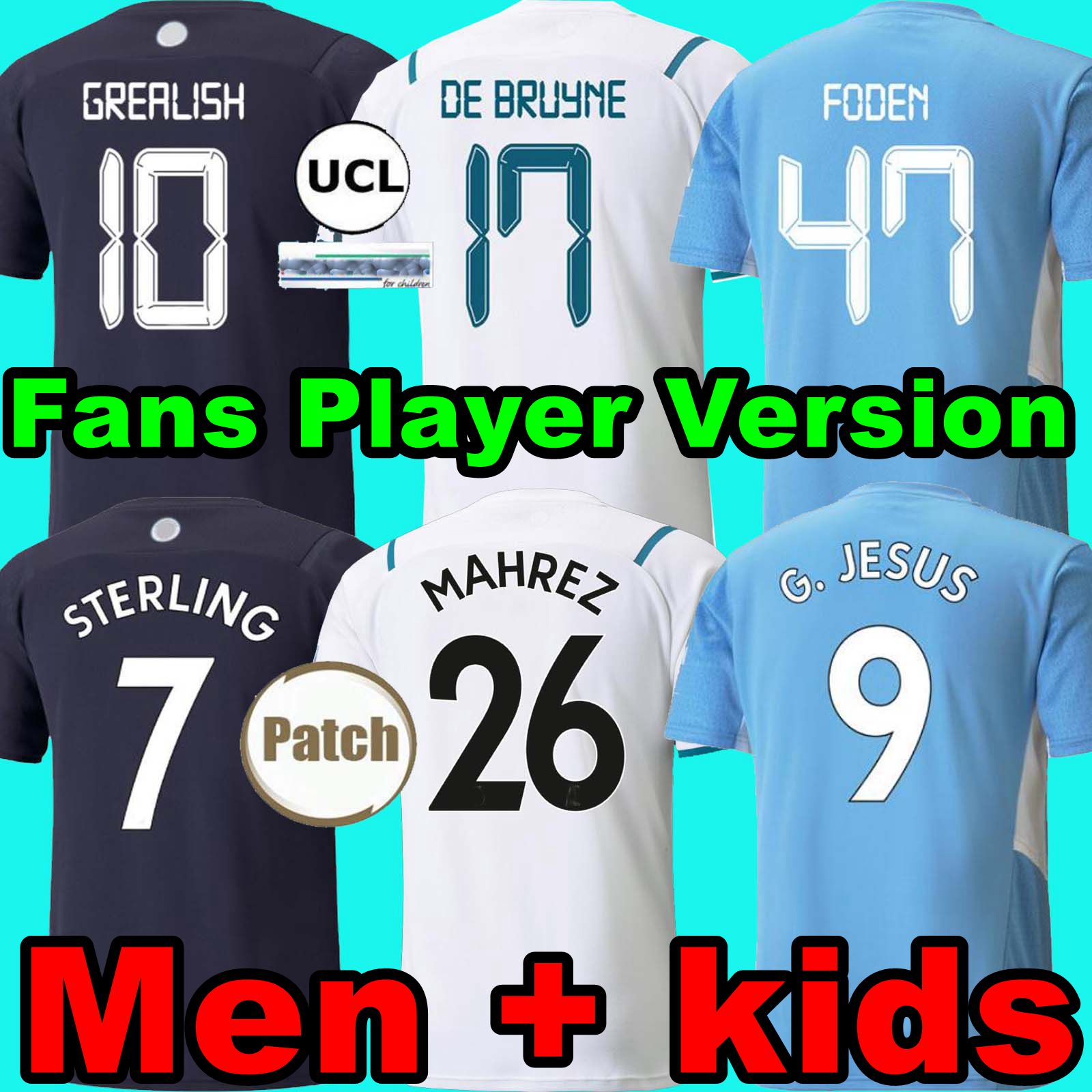Manchester soccer jerseys Fans Player Version 21 22 MAN GREALISH CITY STERLING FERRAN DE BRUYNE FODEN 2021 2022 football shirts men kids kit set unifor, 3rd kids
Manchester soccer jerseys Fans Player Version 21 22 MAN GREALISH CITY STERLING FERRAN DE BRUYNE FODEN 2021 2022 football shirts men kids kit set unifor, 3rd kids