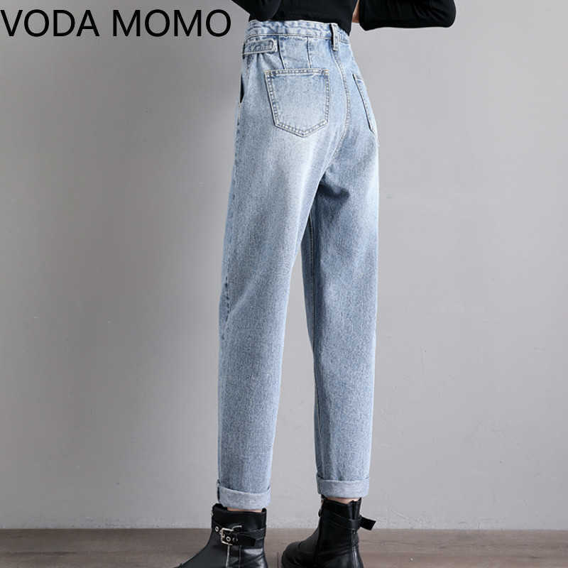 high waist jeans woman vintage fashionable woman's for women ripped boyfriend women's Plus size 210922