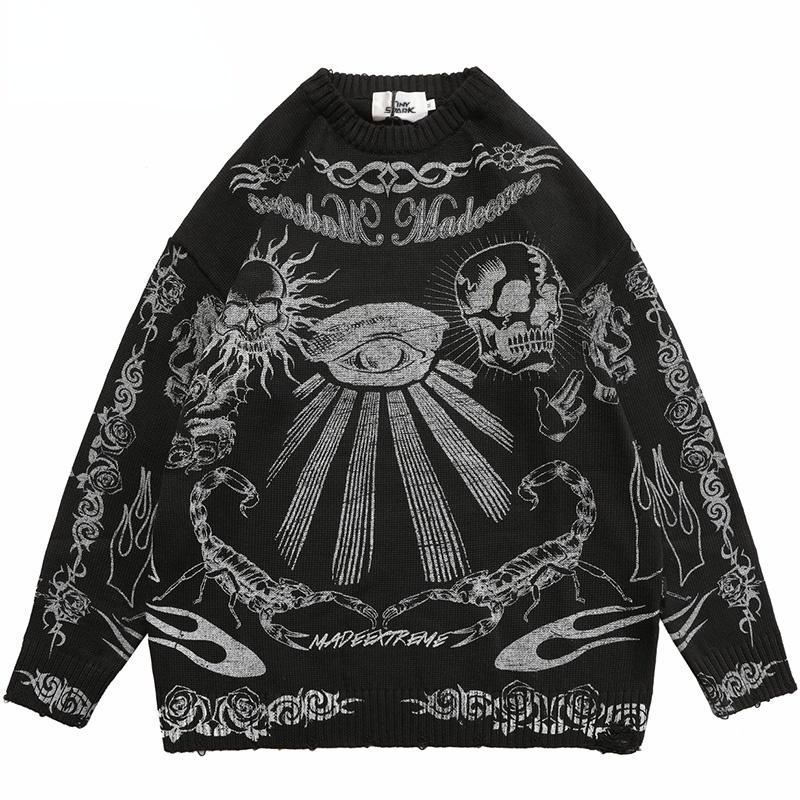 Men's Sweaters 2021 Autumn And Winter Print Old Skeleton Eye Sweater Pullover For Couples Street Style Drop, White;black
Men's Sweaters 2021 Autumn And Winter Print Old Skeleton Eye Sweater Pullover For Couples Street Style Drop, White;black