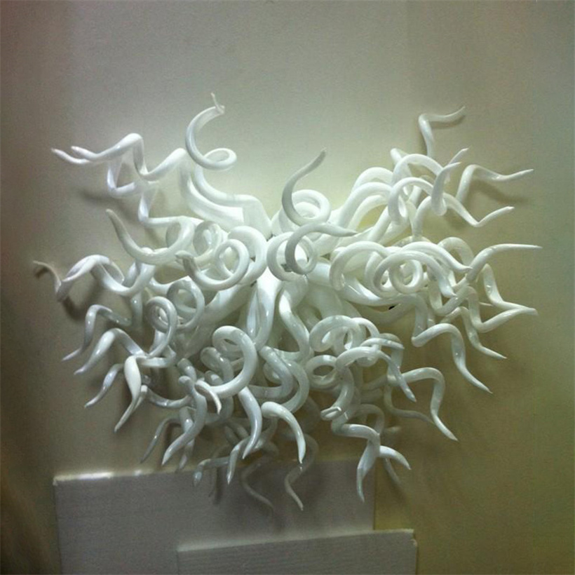 Art Deco Lamp Shades Handmade Blown White Color Glass Lamps Good Price Craft Artistic Home Decorative 20X16 Inches Lights Sconce Living Room Wall