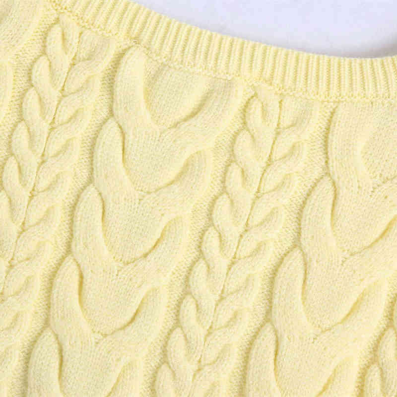 Casual Woman Yellow Loose Soft V Neck Knitted Vest Spring Fashion Ladies Basic Sleeveless Sweaters Girls Sweet Tank 210515