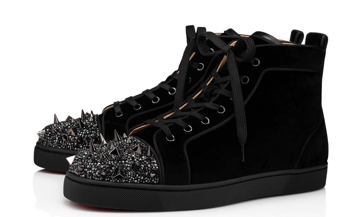 Luxury Perfect High Tops Red Bottom Shoes Lou Pik Piks Strass Flat Casual Walking Men Women Fashion Elastikid Suede Designer Wedding Party Dress Sneakers EU 35-47
Luxury Perfect High Tops Red Bottom Shoes Lou Pik Piks Strass Flat Casual Walking Men Women Fashion Elastikid Suede Designer Wedding Party Dress Sneakers EU 35-47