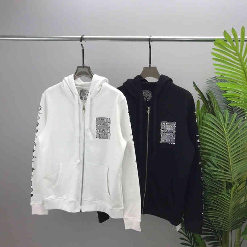 Autumn and winter ch hoodie cardigan zipper Hooded Sweater men' coat cross Sanskrit printing tide brand Sportswear Streetwear Designer, White
Autumn and winter ch hoodie cardigan zipper Hooded Sweater men' coat cross Sanskrit printing tide brand Sportswear Streetwear Designer, White