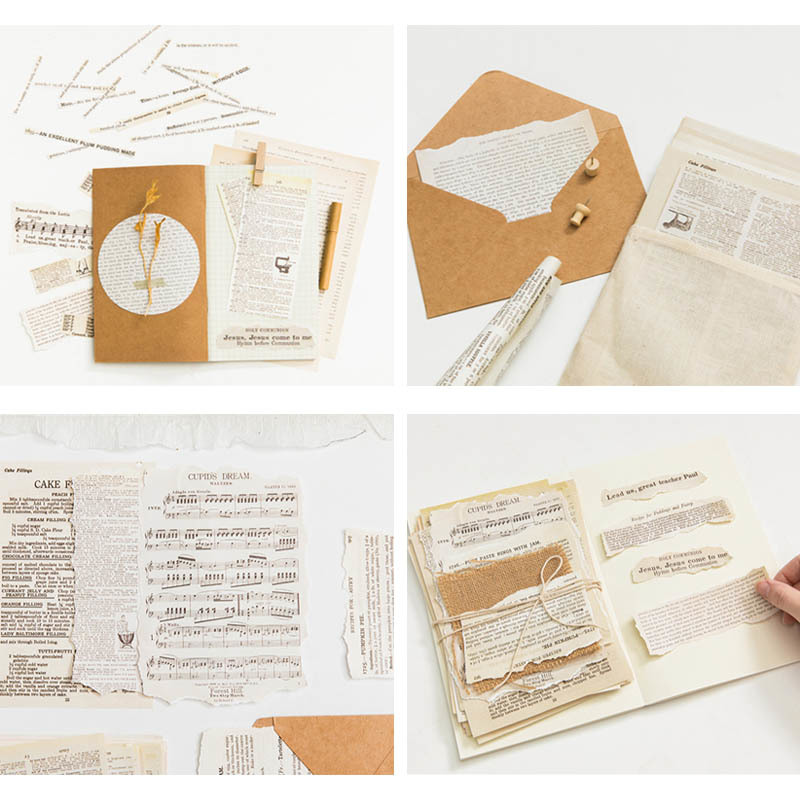57 Sheets/Pack Scrapbook Decorate Nice Gift Material Book DIY Craft Multi Purpose Folding Handmade Papers Retro Style