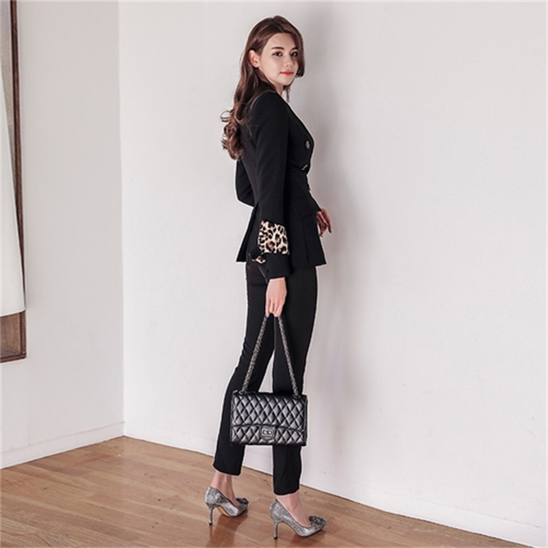 Office Work Pant Suits Women Suit Business Lady Uniform Female 2 Piece Set Blazer Pants Jacket Autumn Winter 210520
