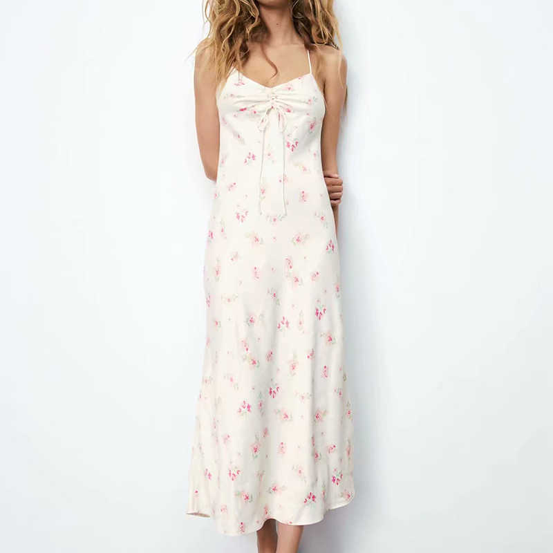 Za Fashion Women Flowers Print Satin Dress Sleeveless Backless Female Beach Long Dress Vestidos BB1516 210603, Beige
Za Fashion Women Flowers Print Satin Dress Sleeveless Backless Female Beach Long Dress Vestidos BB1516 210603, Beige