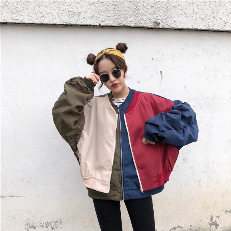Women' Jackets Autumn Baseball Women Boyfriend Style Female Basic Jacket Chaqueta Mujer Harajuku Fashion Outwear Windbreaker X9109, Blue sleeves
Women' Jackets Autumn Baseball Women Boyfriend Style Female Basic Jacket Chaqueta Mujer Harajuku Fashion Outwear Windbreaker X9109, Blue sleeves