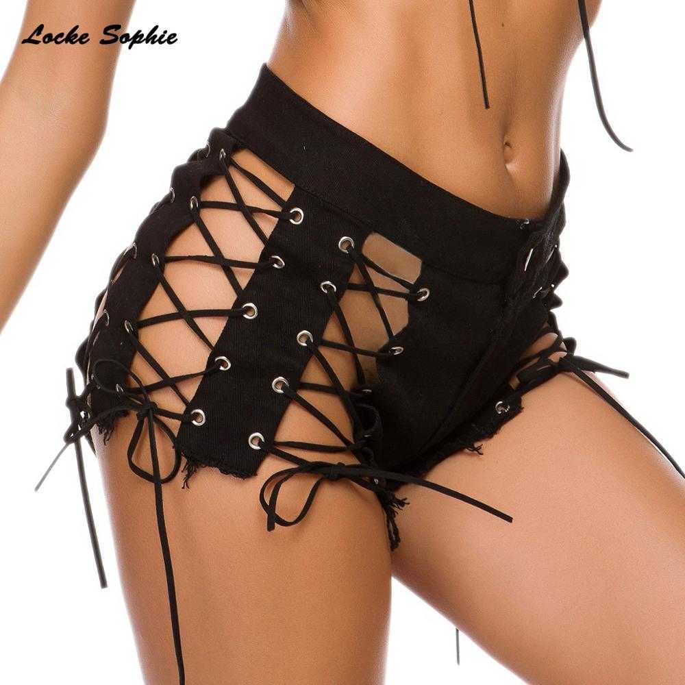 High waist Sexy Women's jeans denim shorts Summer denim cotton Bandage hollow Splicing Ladies Skinny Sexy super short jeans 210611, Black
High waist Sexy Women's jeans denim shorts Summer denim cotton Bandage hollow Splicing Ladies Skinny Sexy super short jeans 210611, Black