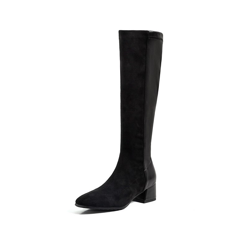Winter Knee High Boots Women Designer Toe Shoes Goat suede Natural Genuine Leather Buckle Block Tall boots Lady montage WARORWAR Brand YGN020-h308, Black
Winter Knee High Boots Women Designer Toe Shoes Goat suede Natural Genuine Leather Buckle Block Tall boots Lady montage WARORWAR Brand YGN020-h308, Black