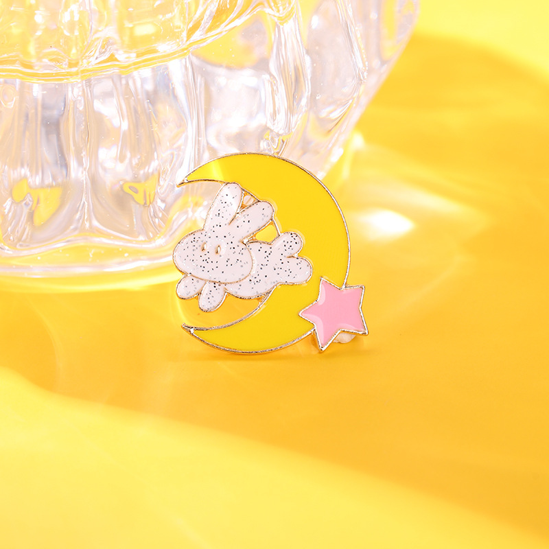 Yellow Color Moon Rabbit Cartoon Enamel Brooches Pin for Women Fashion Dress Coat Shirt Demin Metal Funny Brooch Pins Badges Promotion Gift 2021 New Design
Yellow Color Moon Rabbit Cartoon Enamel Brooches Pin for Women Fashion Dress Coat Shirt Demin Metal Funny Brooch Pins Badges Promotion Gift 2021 New Design