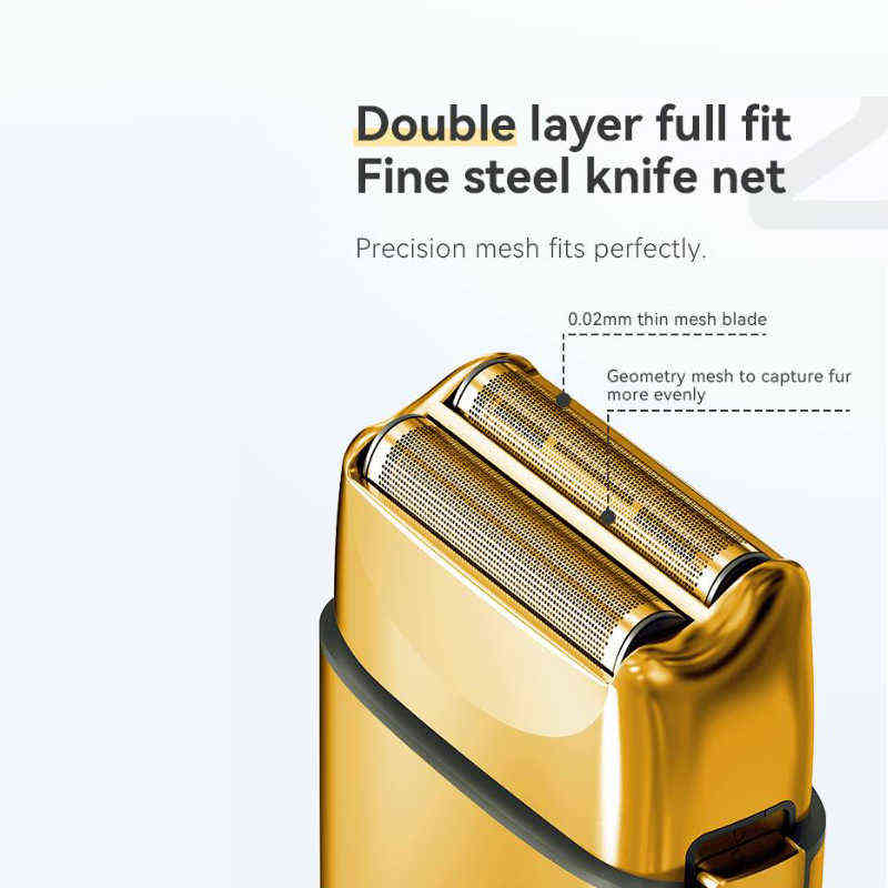 Original kemei metal 5-speed electric shaver for hair beard rechargeable bald shaving machine for men fade finishing tool Shaper 220112