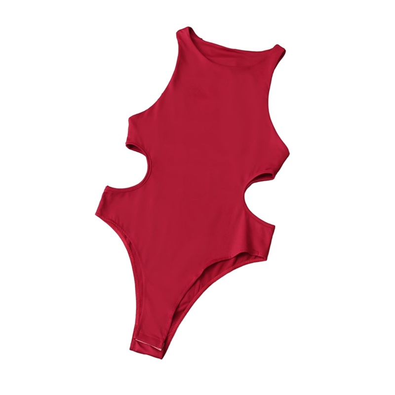 Sexy Woman Slim Stretchy Hollow Out Bodysuits Summer Fashion Female Solid Color Bodysuit Ladies Chic Beach 210515