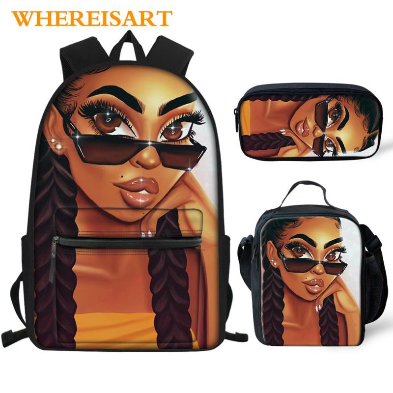 School Bags WHEREISART Girl Afro Canvas Bag Sets Large Laptop Children Backpack Rucksack For Teen Girls Orthopedic Satchel Mochila
School Bags WHEREISART Girl Afro Canvas Bag Sets Large Laptop Children Backpack Rucksack For Teen Girls Orthopedic Satchel Mochila