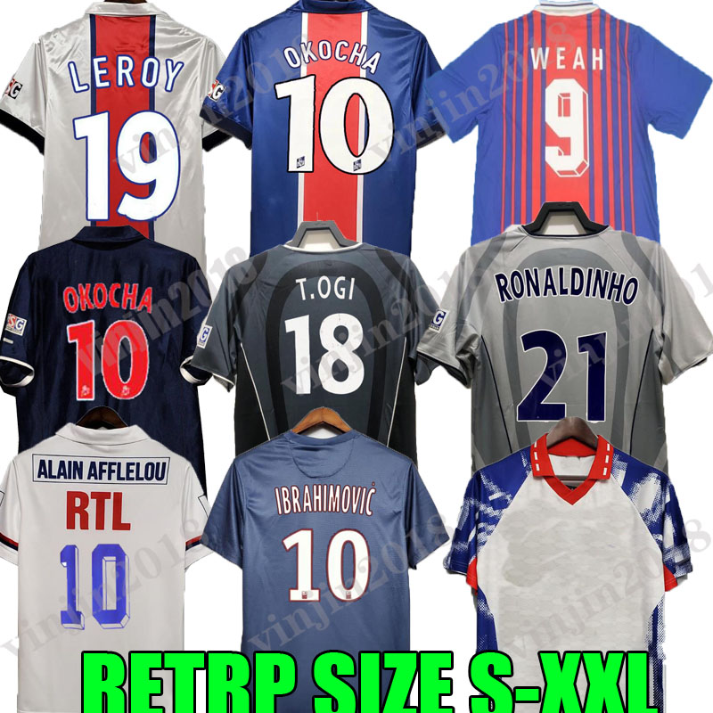 01 02 03 98 99 Paris Ronaldinho Retro soccer Jersey MAILLOT HEINZE 90 92 OKOCHA LEROY Beckham Ibrahimovic vintage classic 93 94 95 96 12 13 football shirts, 95 96 home
01 02 03 98 99 Paris Ronaldinho Retro soccer Jersey MAILLOT HEINZE 90 92 OKOCHA LEROY Beckham Ibrahimovic vintage classic 93 94 95 96 12 13 football shirts, 95 96 home