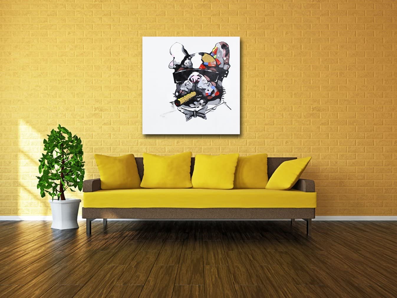 Animal Oil Painting Decorated Abstract Picture Art Paints on Canvas Hand Painted for Sofa Wall Decoration No Frame