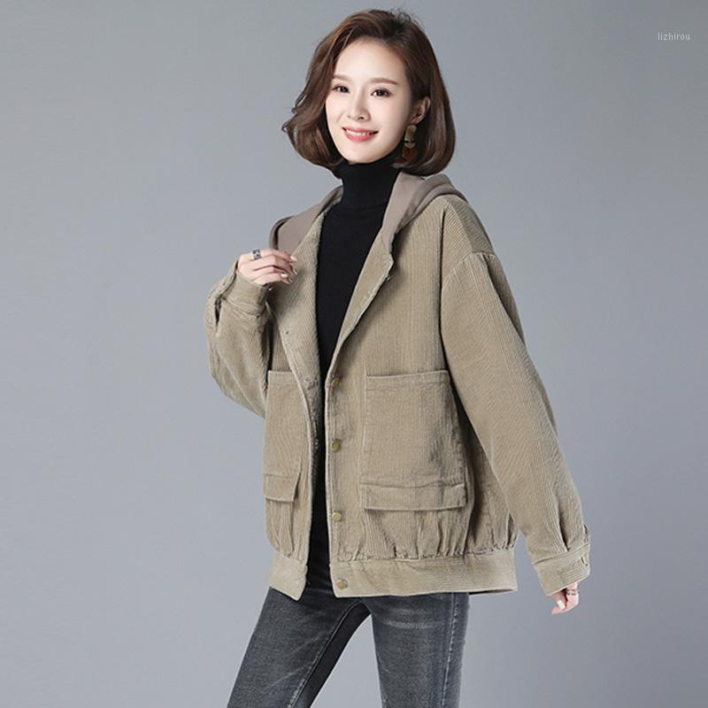 Autumn And Winter Loose Hooded Parkas Female Vintage Thicken Warm Corduroy Cotton Coats Women
Autumn And Winter Loose Hooded Parkas Female Vintage Thicken Warm Corduroy Cotton Coats Women