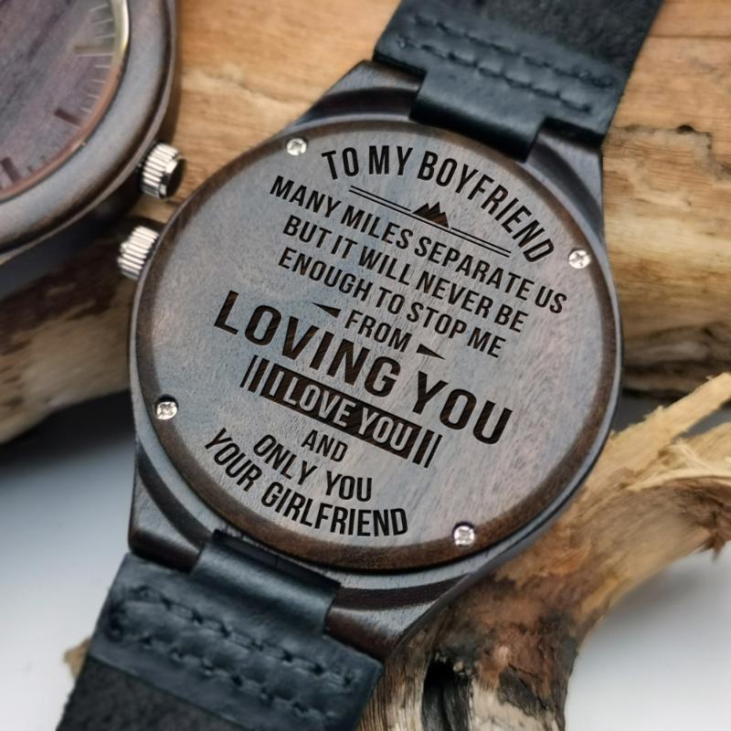 Dear Boyfriend Leather Watch With Sandalwood Carving Blessing On The Back Wristwatches, Slivery;brown
Dear Boyfriend Leather Watch With Sandalwood Carving Blessing On The Back Wristwatches, Slivery;brown
