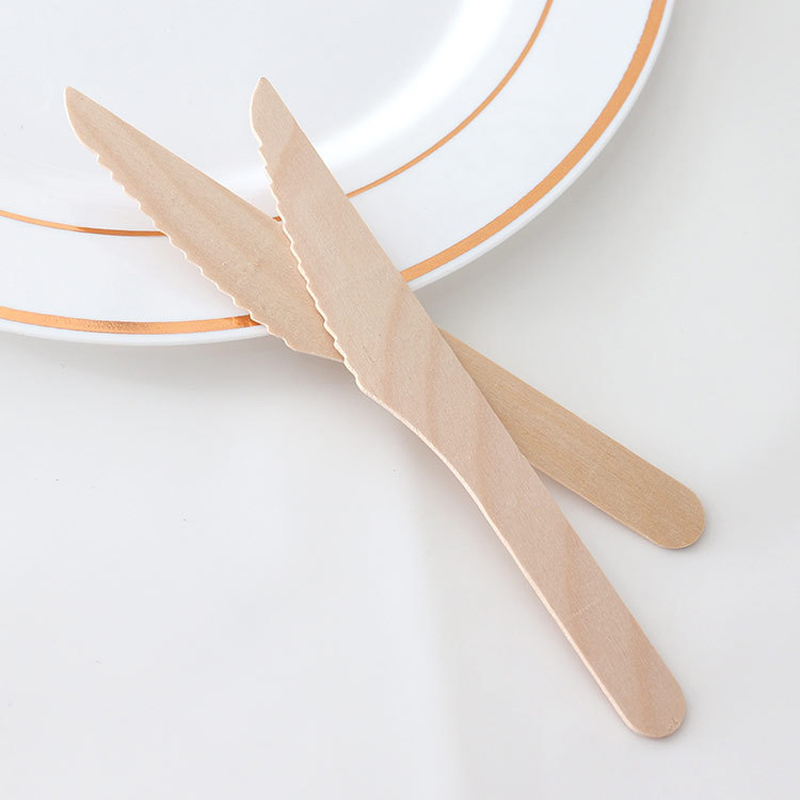 Disposable Eco-friendly Wood Flatware Dinnerware Spoon Knife Wooden Cutlery Set Fork Knives Dessert Scoop Wedding Party Tableware GGA5131 Free shippin
