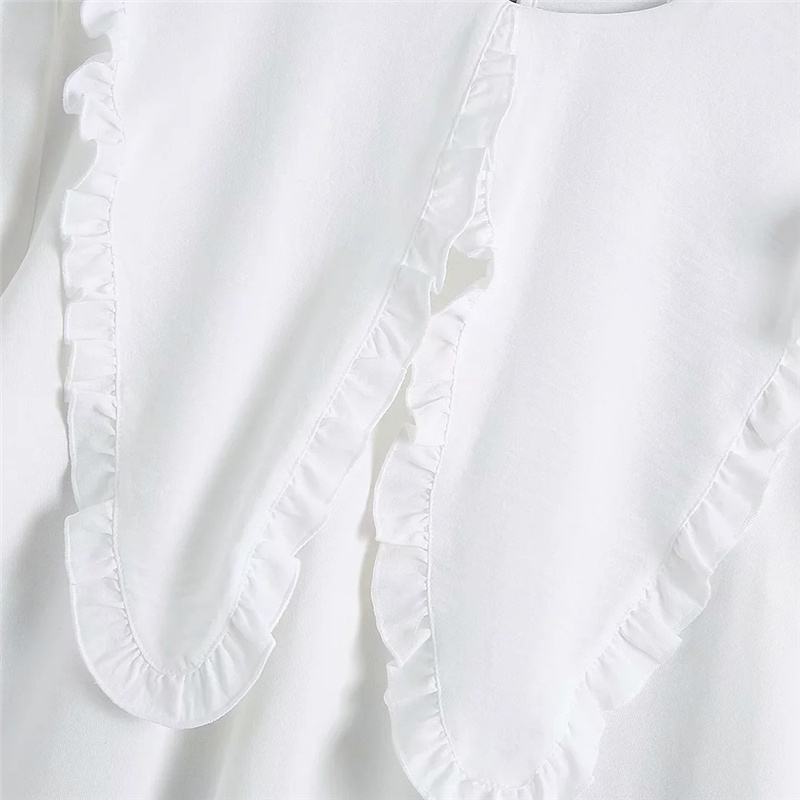 Casual Woman White Loose Cotton Short Dress Spring Fashion Ladies Peter Pan Collar Dresses Girls Sweet Soft 210515