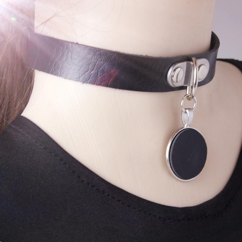 Harajuku Punk Women's Necklace Fashion Leather Collar Round Pendant Item Street Rock Clavicle Give Girls Gifts Choker Necklaces, Silver
Harajuku Punk Women's Necklace Fashion Leather Collar Round Pendant Item Street Rock Clavicle Give Girls Gifts Choker Necklaces, Silver