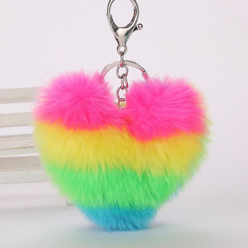 Keychains Plush Heart Shape Cute Keychain Car Key Rings Handbag Bag Pendant For Girl Gift
Keychains Plush Heart Shape Cute Keychain Car Key Rings Handbag Bag Pendant For Girl Gift