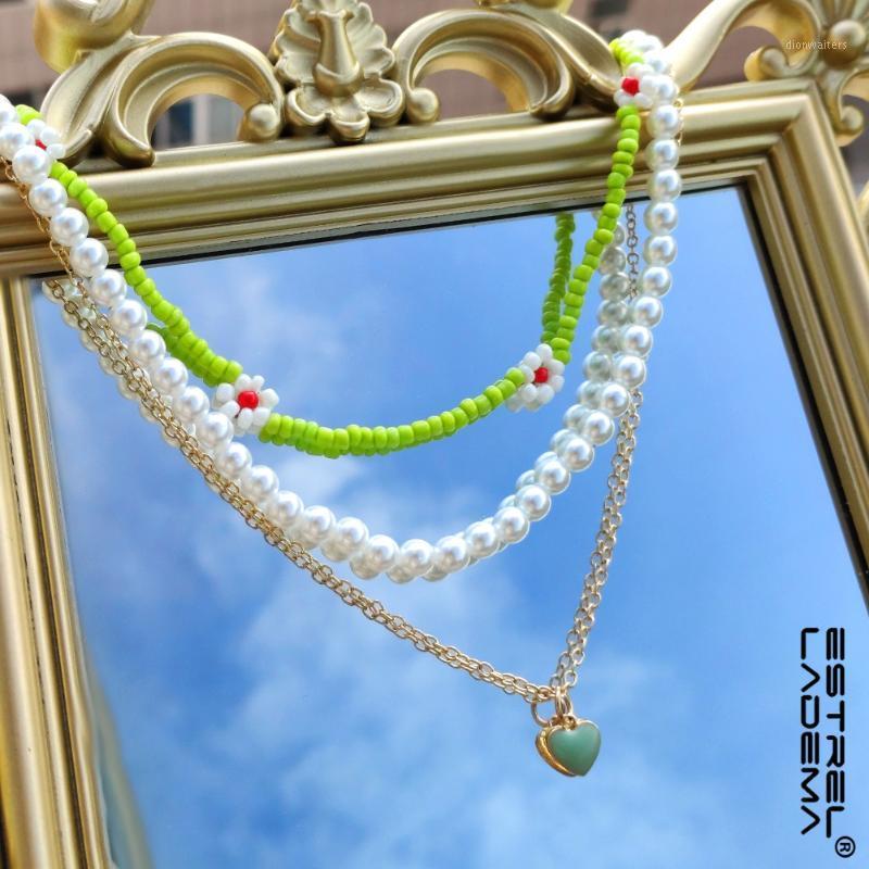 Chains Fashion Multi Layered Pearl Daisy Flower Beaded Choker Necklace For Women Heart Handmade Acrylic Beads Chain Necklaces Jewelry
Chains Fashion Multi Layered Pearl Daisy Flower Beaded Choker Necklace For Women Heart Handmade Acrylic Beads Chain Necklaces Jewelry